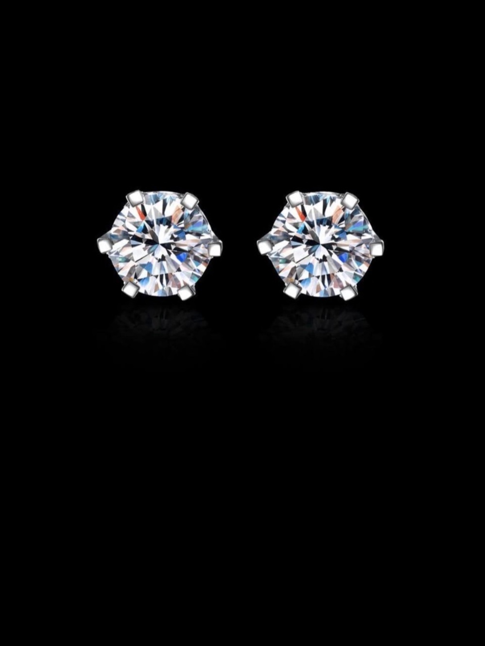 💎 Moissanite Diamond Stud Earrings – Sterling Silver | GRA Certificate
